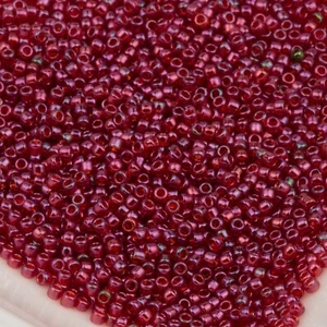 Toho Seed Beads 15/0 Cranberry Gold Luster 10g #332 10647227 - Picture 1 of 1