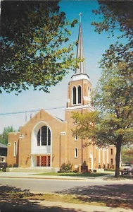 Postal vintage cromada Michigan Holland Central Avenue Christian Reformad - Imagen 1 de 2
