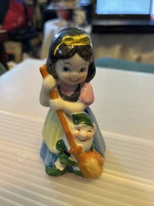 JSNY Snow White And Dwarf Porcelain Bell Disney 4” H SO CUTE - Picture 1 of 6