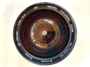 Canon FD Vivitar 28-200mm 1:3.5-5.3 72mm MC Macro Focusing  Zoom Lens-Tested - Picture 1 of 7