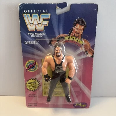 Figura de acción Benders vintage 1994 WWF JustToys Bend-Ems Diesel WWE Kevin Nash Foto 1 de 2