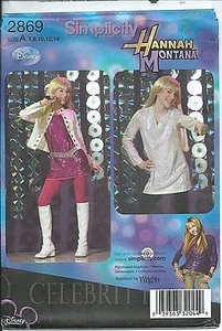 S 2869 sewing pattern Hannah Montana DRESS fun JUMPER JACKET sew UNCUT size 7-14 - Picture 1 of 1