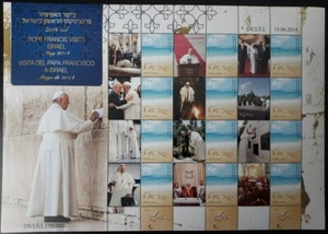 2014 EL PAPA FRANCISCO VISITA ISRAEL MI SELLO HOJA NUMERADA - Imagen 1 de 1