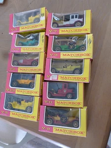 MATCHBOX ORIGINAL 1960'S MODELS OF YESTERYEAR COLLECTION OF 10 BOXED. - Imagen 1 de 5