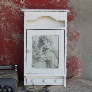 Vintage Schlüsselkasten Landhaus Shabby Retro Holz Schlüsselschrank Handarbeit - Bild 1 von 2