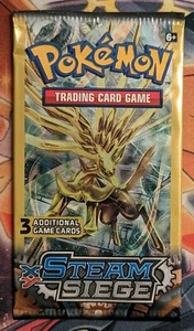 Pokemon  3 cards Booster Pack - XY steam Siege - Xerneas - Factory Sealed - Picture 1 of 2