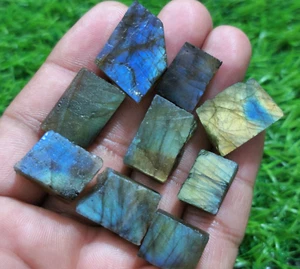 50 Piece Natural LABRADORITE SLAB, 10-15 mm Labradorite Slice, Wholesale Raw Gem - Picture 1 of 5