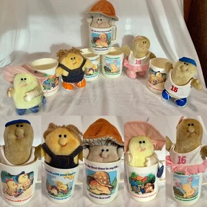 Avon Somersaults Mini Pal In Becher Set 5 Tassen & Stofftier Freunde Vintage 1986 - Bild 1 von 12