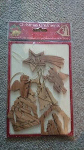 6x Holz Tannenbaum Schmuck, Deko, Weihnachtsschmuck, Handgemacht. Christmas, Neu - Bild 1 von 2