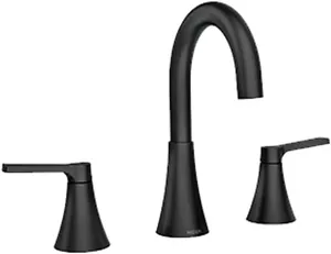 Moen Mikah 84312BL Zweigriff breite Toilettenarmatur in mattschwarzer Oberfläche - Bild 1 von 1