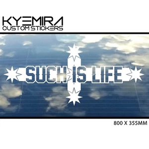 Such is Life & Eureka flag 800mm Vinyl Decal/Sticker Select your own colour KCS - Picture 1 of 20
