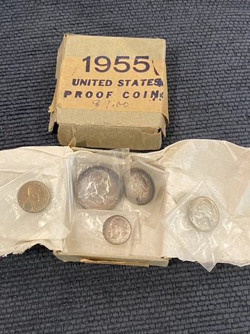 (1) 1955 United States SILVER Proof Set in Original Package / Box Cover
