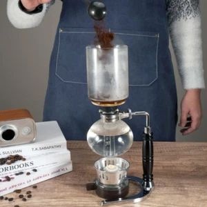 Cafetera de sifón de mesa de vidrio máquina cafetera sifón 3 tazas / 5 tazas - Imagen 1 de 14