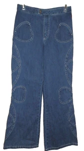 Girl's size Large Denim Blue Jeans with Heart Stitching New - Picture 1 of 2