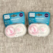 4 PACK Philips Avent Ultra Soft Pacifier 0-6 Months, Dreams And Swans FREE SHIP