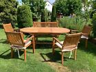 Teakholz Gartenmöbel Esemble 1 Tisch 6 Stühle 1 Bank ANNAPART Scince Home&Garden