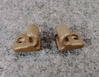 1993-1997 Nissan Altima Sentra Sun Visor Retainer Clip Hook Handle OEM BROWN 2PC - Image 1 of 4