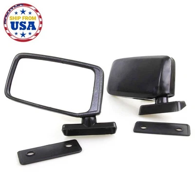 Par de espejos retrovisores negros 1979-1984 aptos para Toyota Corolla Te70 71 72 75 Foto 1 de 4