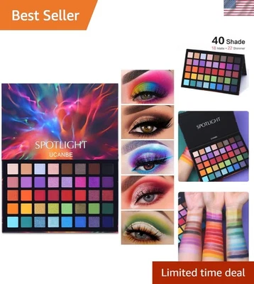 Spotlight Eyeshadow Palette - 40 Vibrant Colors for Creative Makeup Masterpieces - Image 1 of 4