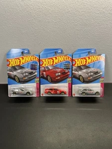 Hot Wheels Lot Of 3! '87 FORD SIERRA COSWORTH Silver & Red - Picture 1 of 2