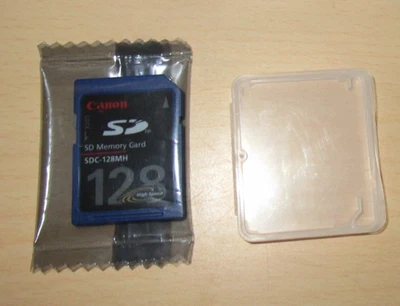 NEW SEALED Canon SDC-128MH 128MB High Speed Genuine Camera Memory SD Card - Image 1 of 2