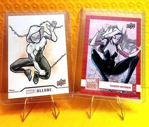 2022 Marvel Allure Ghost Spider 1/1 Sketch Artist DrewL and FREE Ghost Spider 52 - Picture 1 of 3