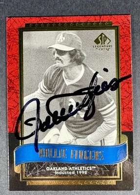 Rollie Fingers Auto 2003 SP Legendary Cuts 108 Oakland Athletics Baseball Card - Image 1 of 2