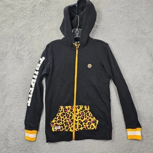 TRUKFIT Women's Black & Orange Full Zip Hoodie Sweatshirt Size S - Picture 1 of 11