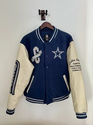 Size XL NFL Letterman Dallas Cowboys Retro Vintage Style Rare Design - Image 1 of 4