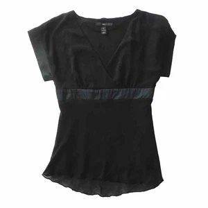 Blusa Top Años 2000 Y2K Gótico Grunge Babydoll Hada Manga Corta Talla 6 H&M Negra - Imagen 1 de 9