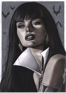 Vampirella (11"x17") Original Art by Fabiano Oliveira - Ed Benes Studio - Picture 1 of 3