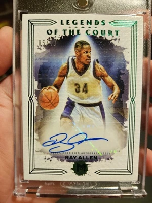 2023-24 Topps Motivo Ray Allen LEGENDS OF THE COURT AUTOMÁTICO/10🔥HERMOSO SSP🔥 Foto 1 de 2