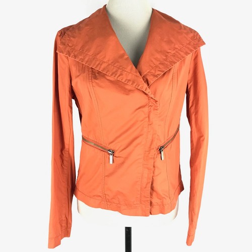 Giacca donna Michael Kors vita zip tasche davanti cotone ruggine taglia M