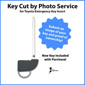 -Key Cut by Photo- Servicio para Nuevo Toyota Smartkey Inserto de Emergencia 69515-47030 - Imagen 1 de 7