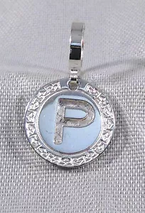 SCHMUCK OKTAVIANER-ROM-REBECCA- 925 SILBER ANHÄNGER MIT BUCHSTABE P - Bild 1 von 1