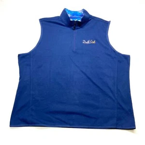 Robert Graham Double Eagle Golf Vest Men 3XL Navy Quarter Zip Mock Neck Pullover - Picture 1 of 14