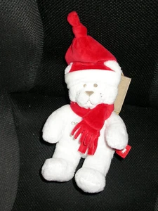 Doudou PELUCHE OURS PERE NOËL TOUT DOUX BONNET ECHARPE ROUGE ORCHESTRA BLANC 9 - Picture 1 of 1