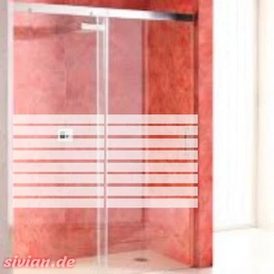 Glasdekor Sichtschutz-Streifen Bad Dusche Milchglas Balken Set 4 Stück - Bild 1 von 3