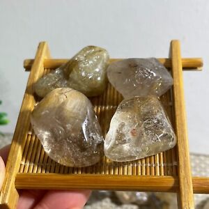 4pc 69g Natural rough quartz rutile crystal dot decorative healing