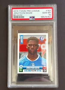 2018 Panini Pro League Joanthan David #167 TRUE ROOKIE STICKER PSA 10 RARE - Picture 1 of 2