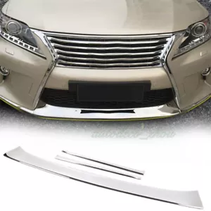 For 2013-2015 Lexus RX 350 Stainless Front Bumper Lip Molding Protector Trim 3X - Picture 1 of 8