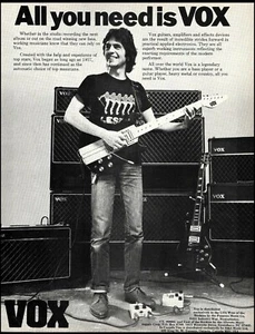 1983 Vox vintage guitar and amp original ad 8 x 11 amplifier advertisement print - Picture 1 of 3