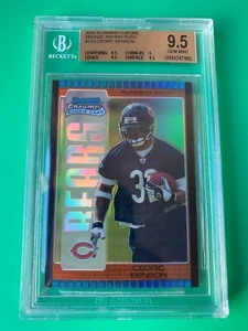 Cedric Benson Bears 2005 refractores cromados Bowman/150 novato BGS 9,5 - Imagen 1 de 2