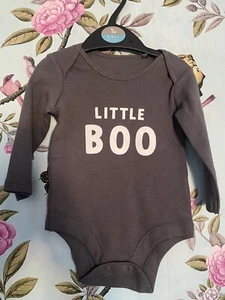 Little Boo Long Sleeve Vest 0-3 Months - Picture 1 of 4
