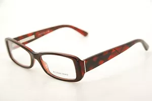 Raro Auténtico Burberry B 2119 3337 51mm Rojo Cuadros Marcos Gafas Italia - Imagen 1 de 12