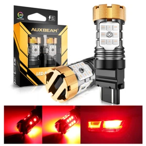 AUXBEAM 3157 T25 Red LED Brake Stop Signal Tail Light For Ford F-150 F-250 F-350 - Picture 1 of 12