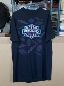 Camisa De Colección Harley Davidson 1991 Emblema 3D Warren's Round Lake IL Talla XL - Imagen 1 de 17