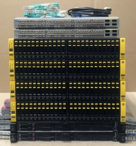 HPE 3PAR 7400c 2Tier 109TB SSD & 15K SAS 360 Gen10 10GBit iSCSI 96 Core 1TB SAN - Picture 1 of 3