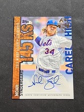 2016 Topps 65th Anniversary Buybacks 2015 Noah Syndergaard 1/1 Gold Stamp Auto