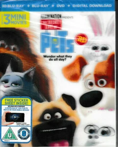 Die Secret Leben Von Pets - 3D blu ray + - Linsenförmig Arm - Brandneu - Bild 1 von 1